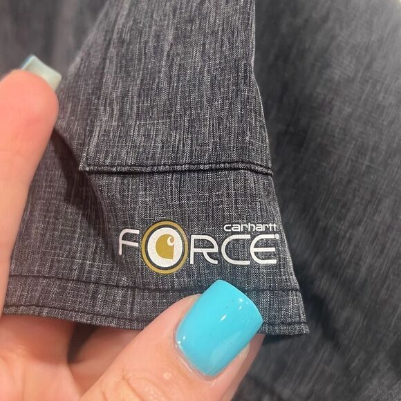 ✨HP✨Carhartt Women's Multi-Pocket V-Neck Medical Scrub Grey Sz XL Top✨ - Picture 6 of 8